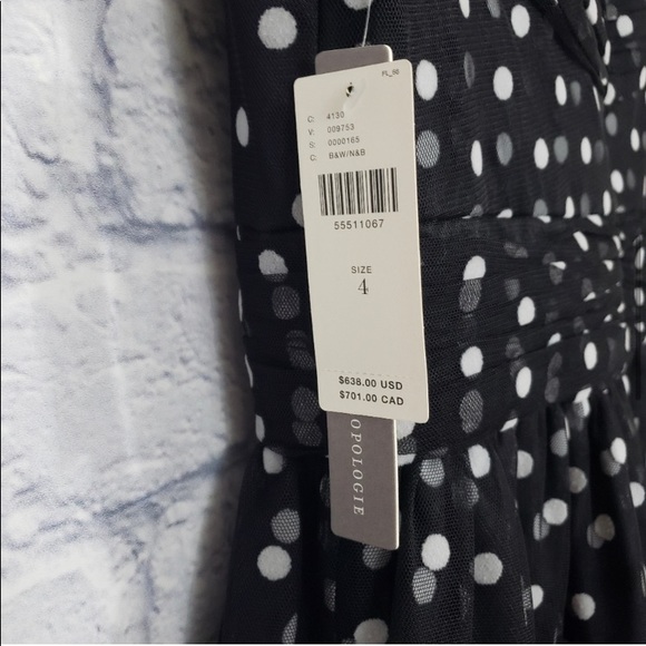 Anthropologie Shoshanna Off the Shoulder Polka Dot Midi Dress - Picture 7 of 11